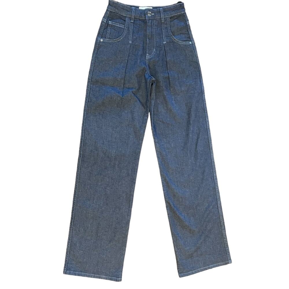 Current Elliot The Penning Wide Leg Pleated Retro Lavandula Trouser Jean 23X34